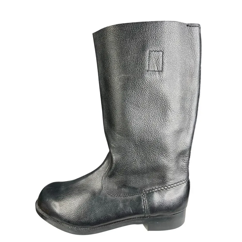 Vintage 80’s NVA Men’s German Officer Black Leather Jack Boots Size 29 US 10
